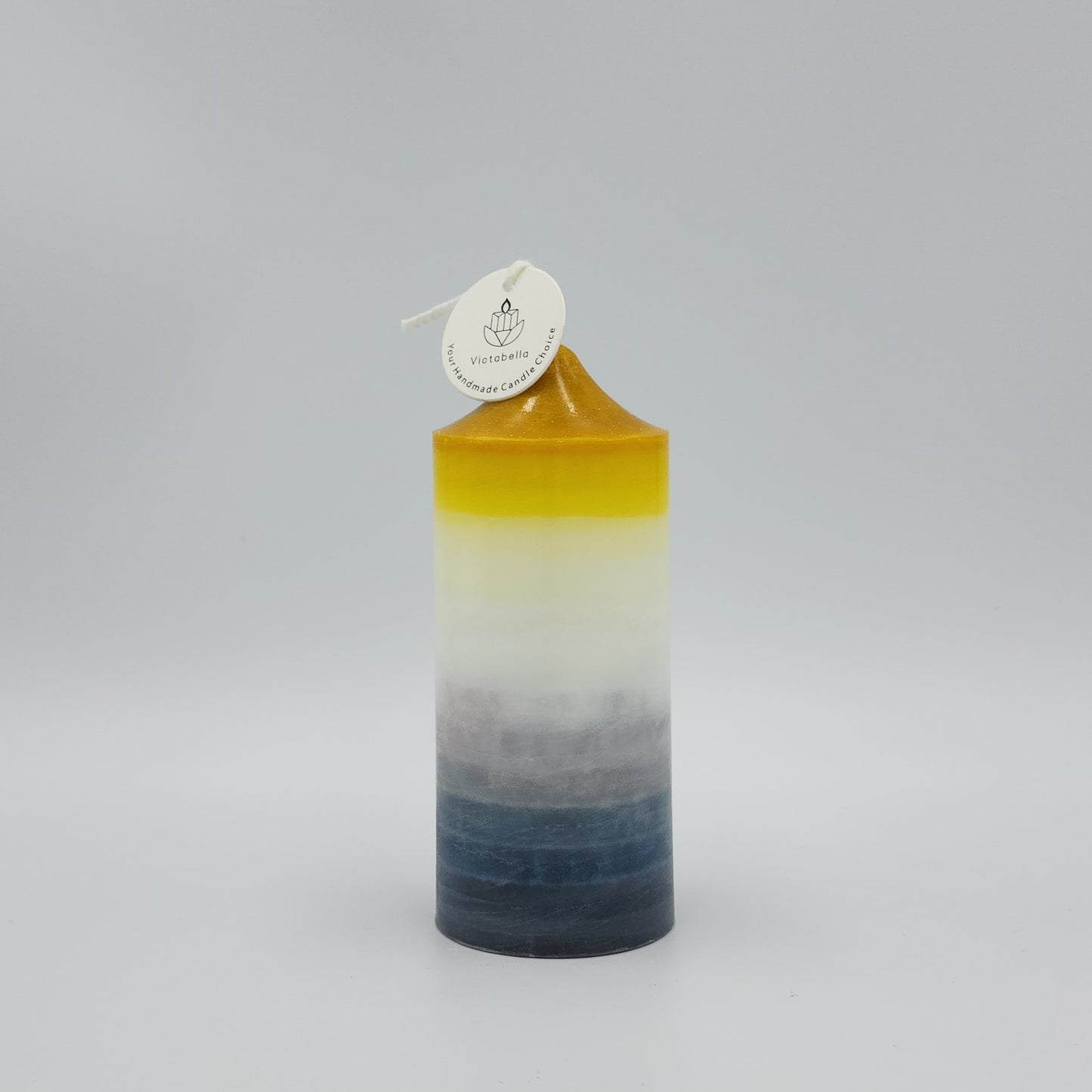 Twilight Horizon Layered Pillar Candle