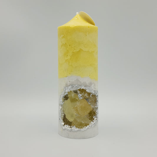 Citrine Geode Glow Candle