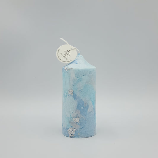 Arctic Drift Textured Pillar Candle